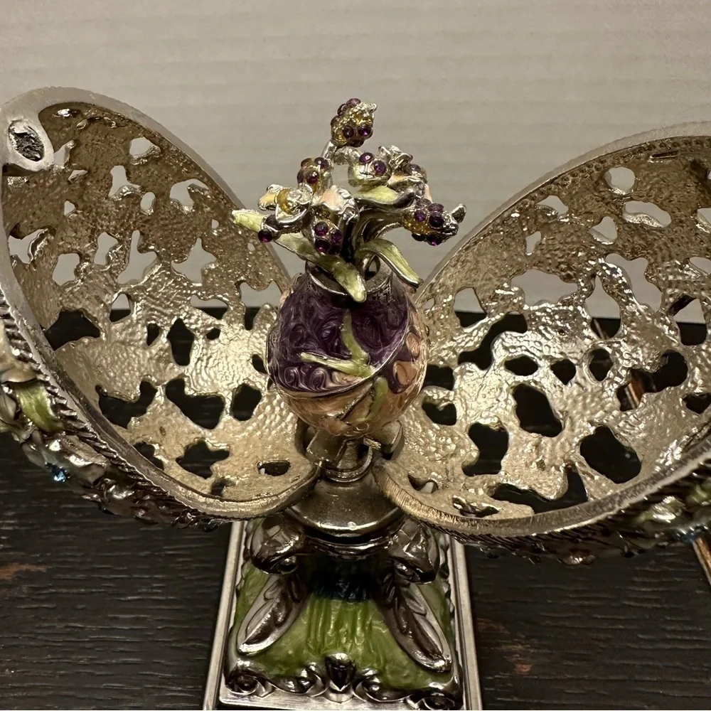 Jeweled Gem Music Box Collection Covered Egg By Collette Et Cie Song The Spring